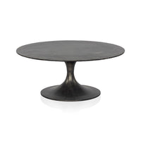 Simone Round Coffee Table - Raw Black