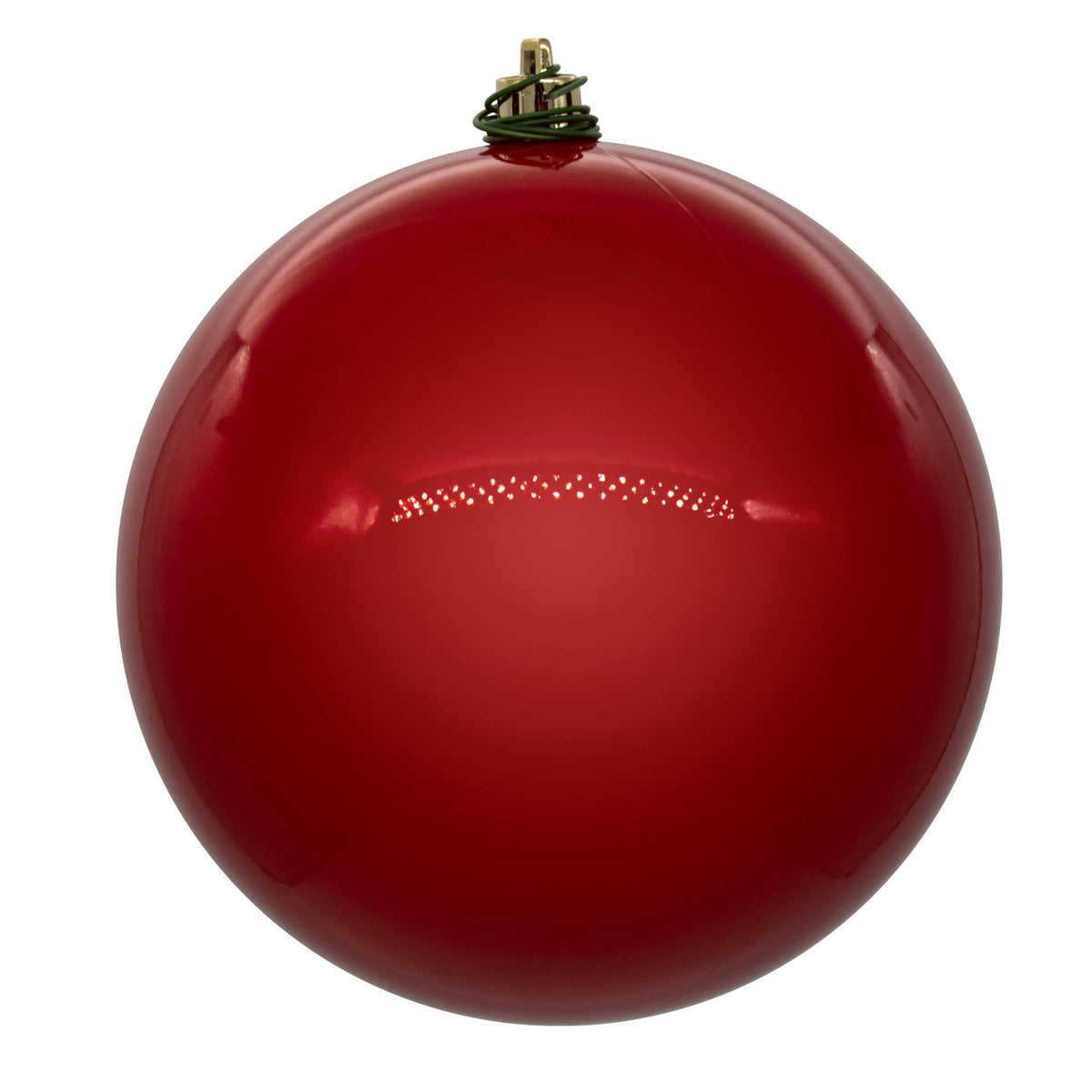 Vickerman 6" Red Pearl Ball Ornament, 4 per bag.