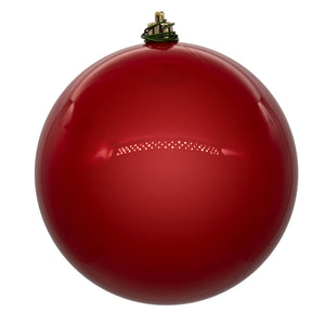 Vickerman 6" Red Pearl Ball Ornament, 4 per bag.