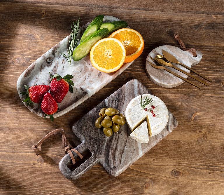 Rectangle Serving Board with Loop-Brown