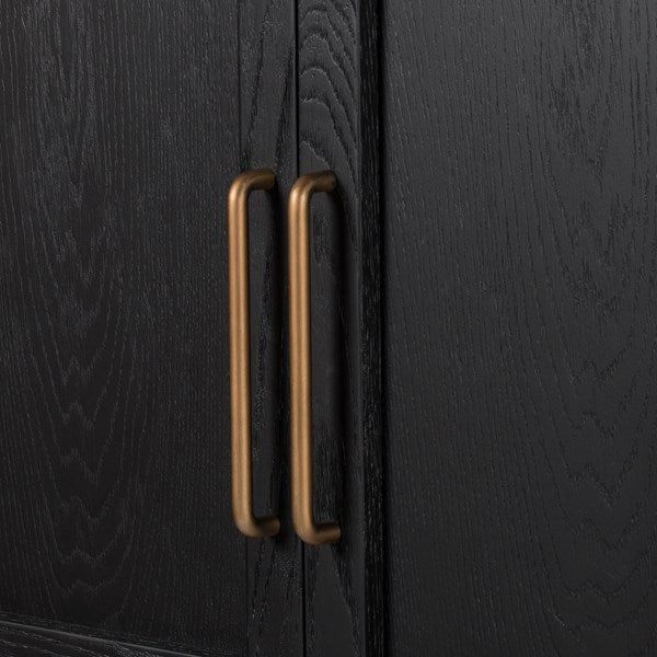 Tolle Panel Door Cabinet - Drifted Matte Black