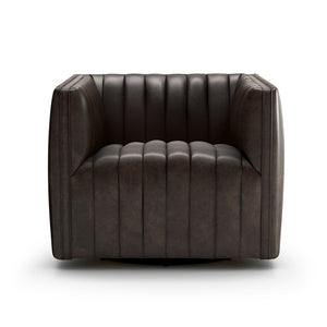 Augustine Swivel Chair - Leather