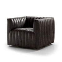 Augustine Swivel Chair - Leather