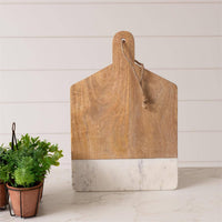 Wood and Marble Cutting Board