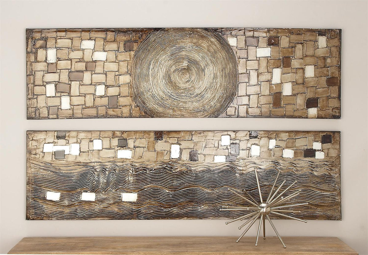s/2 Brown Canvas Wall Art 70"x20"