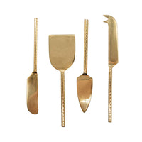 Soren Forged Cheese Knives Brass Set 4