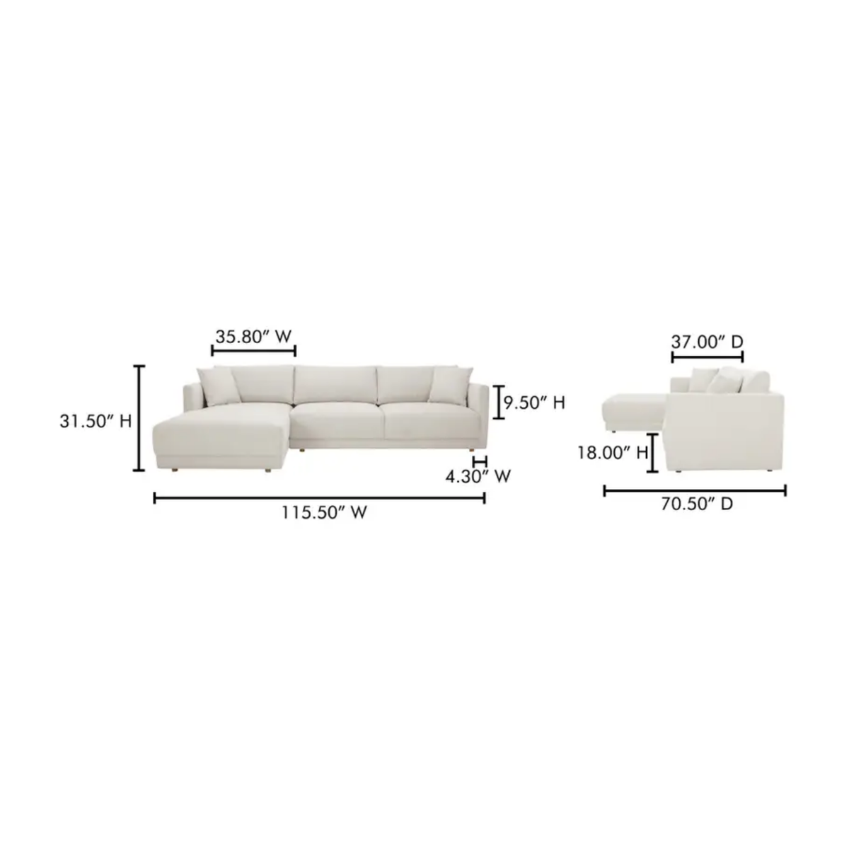 Bryn Sectional Right Heritage Cedar Green