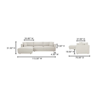 Bryn Sectional Right Heritage Cedar Green
