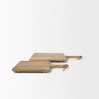 Khana Natural Solid Wood Square Serving Boards