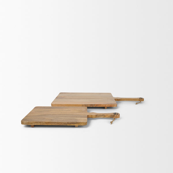 Khana Natural Solid Wood Square Serving Boards