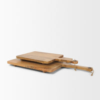 Khana Natural Solid Wood Square Serving Boards