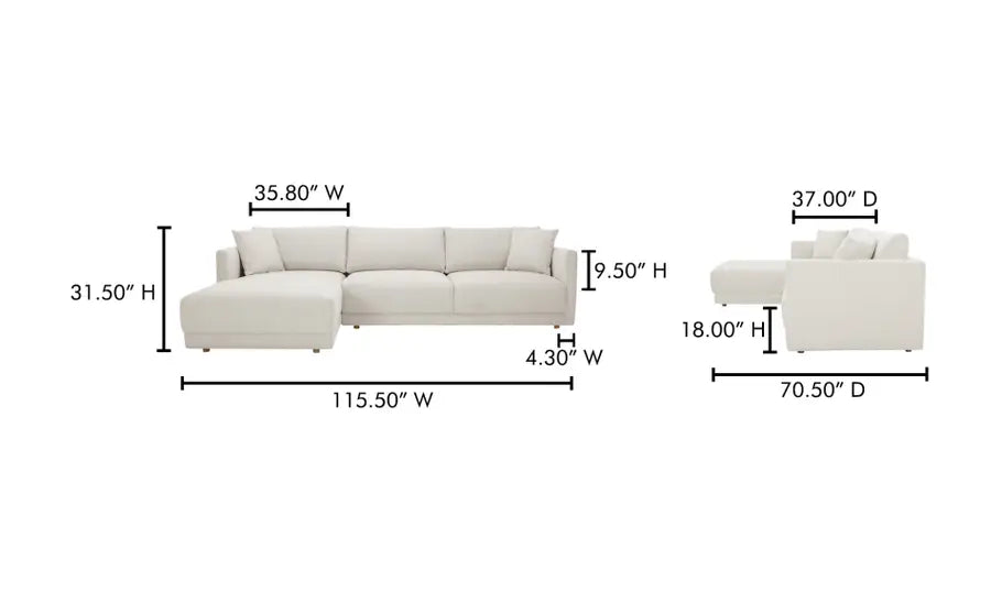 Bryn Sectional Right Heritage Cedar Green