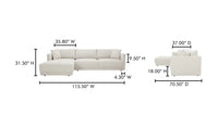Bryn Sectional Right Heritage Cedar Green