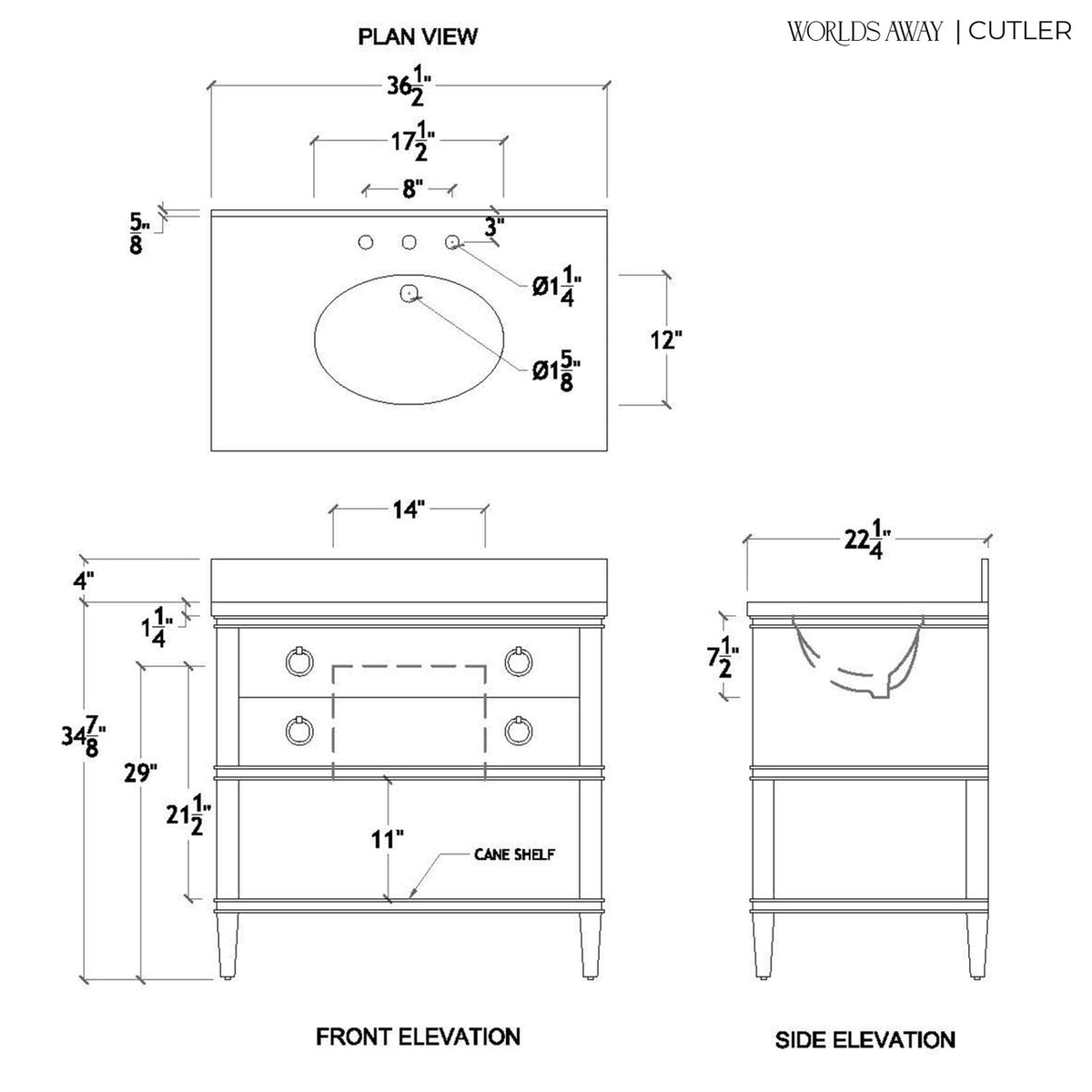 Cutler LB Bath Vanity - full view
