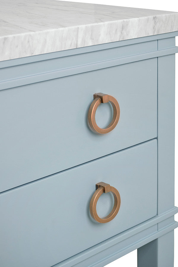Cutler LB Bath Vanity - hardware and cane shelf detail