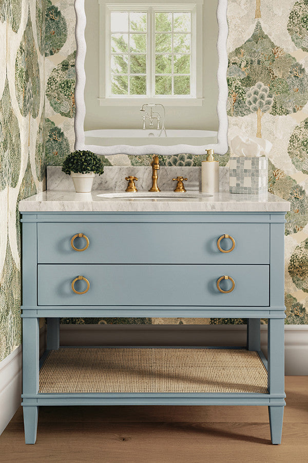 Cutler LB Bath Vanity - styled in bathroom lifestyle setting