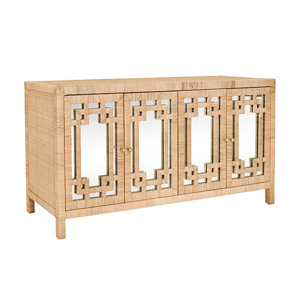 Bali Breeze Mirrored 4 Door Buffet