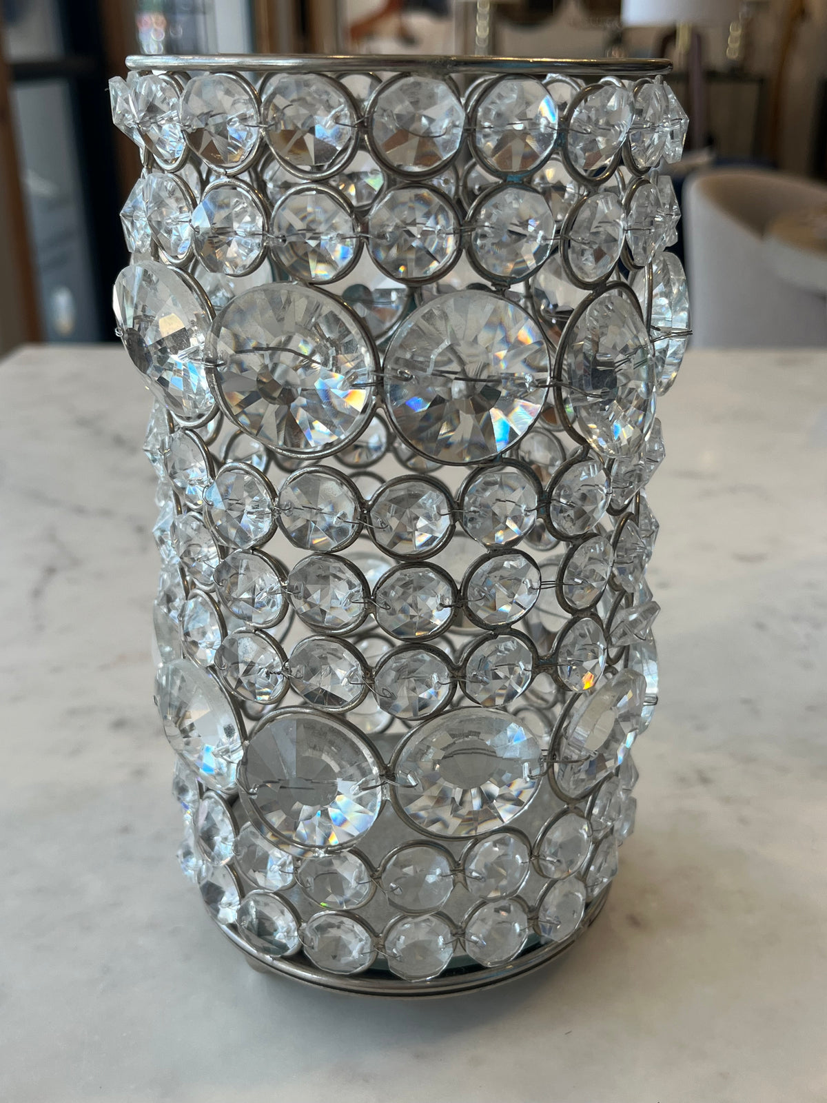 Crystal and Silver Vase