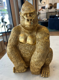 Gold Gorilla Statue