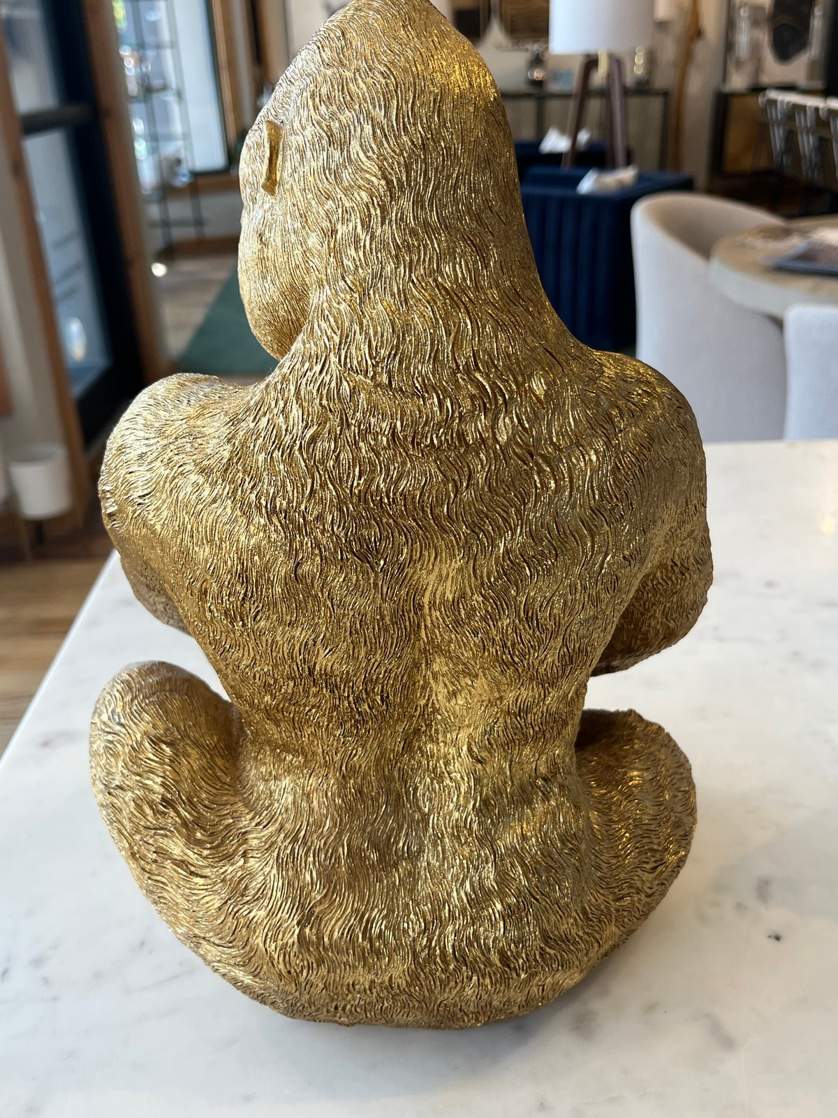 Gold Gorilla Statue