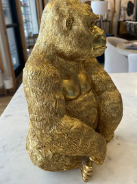 Gold Gorilla Statue