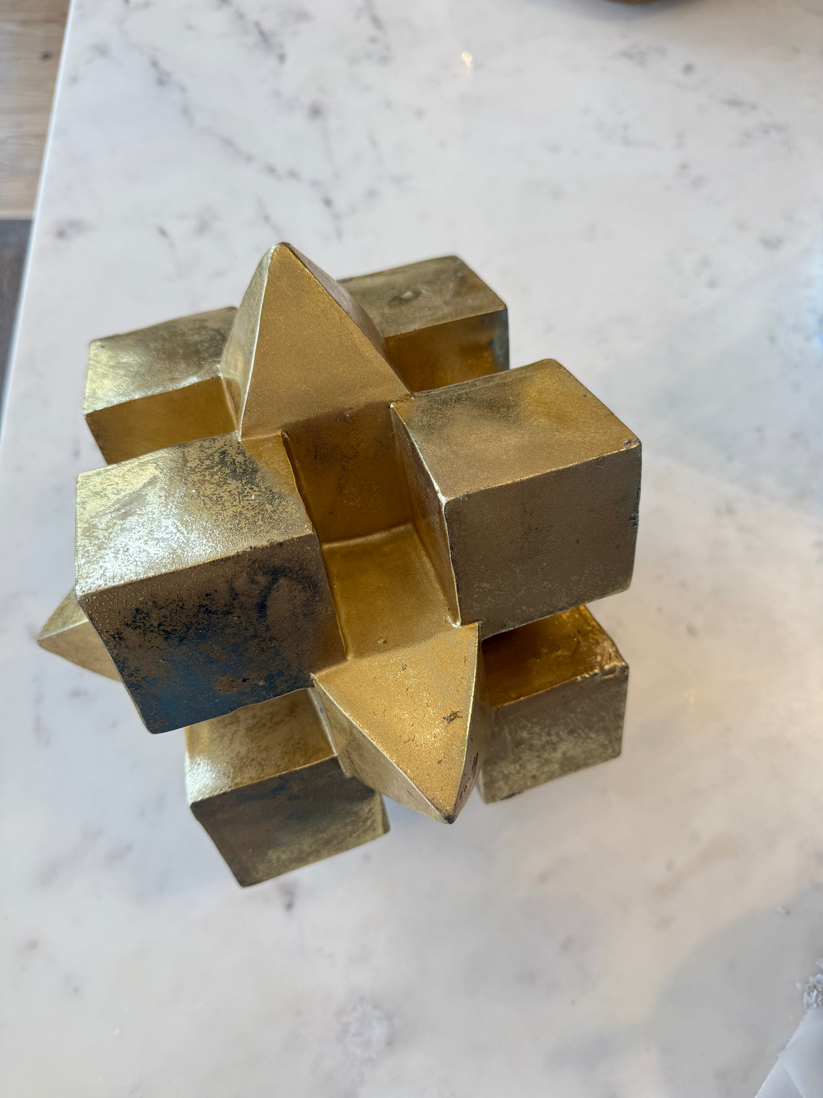 Gold Geometric Statue