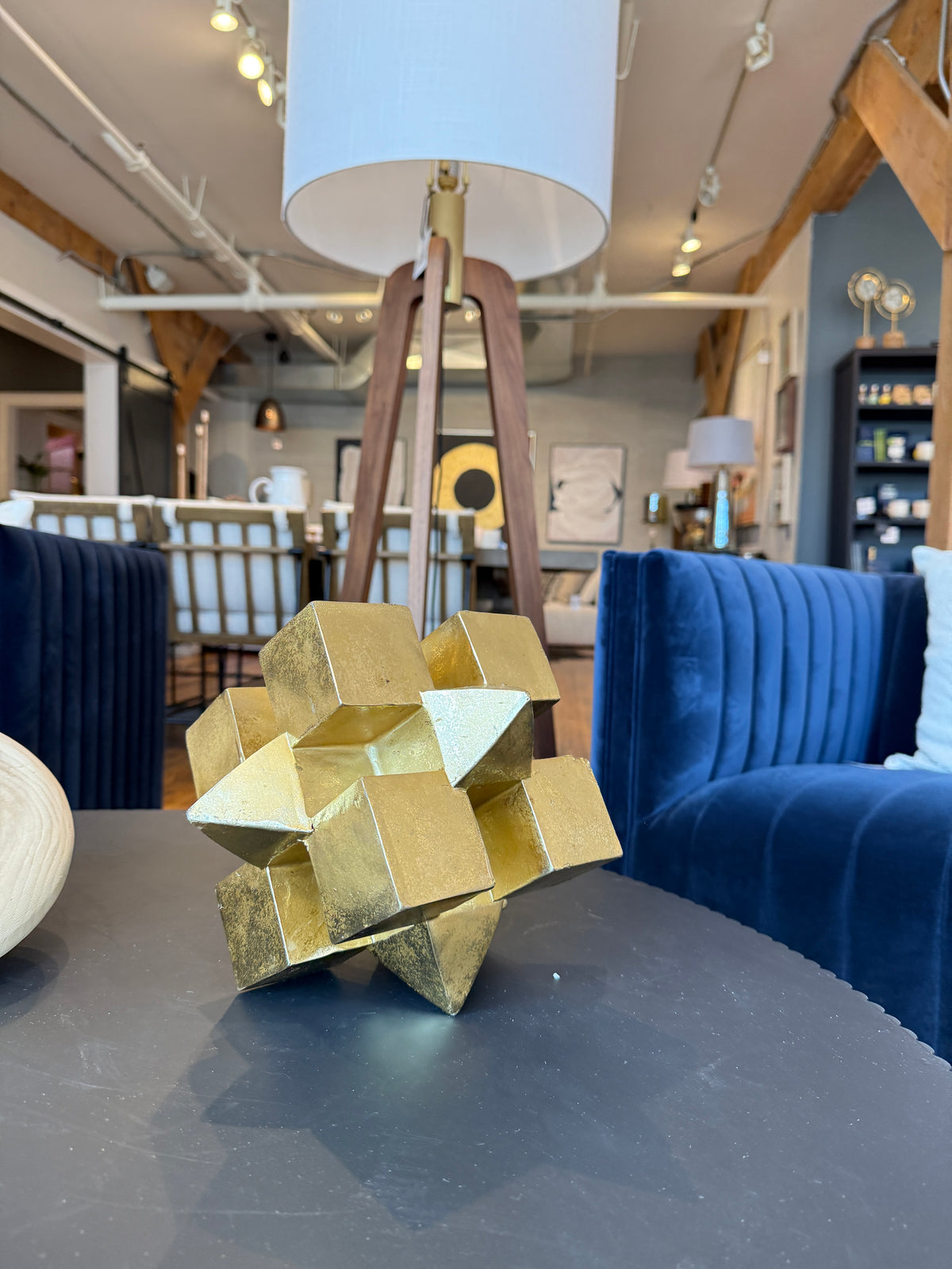 Gold Geometric Statue