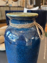 Dark Blue Ceramic Vase