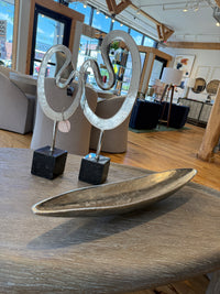 Silver Metal Boat Tray