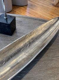 Silver Metal Boat Tray