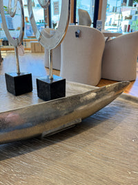 Silver Metal Boat Tray