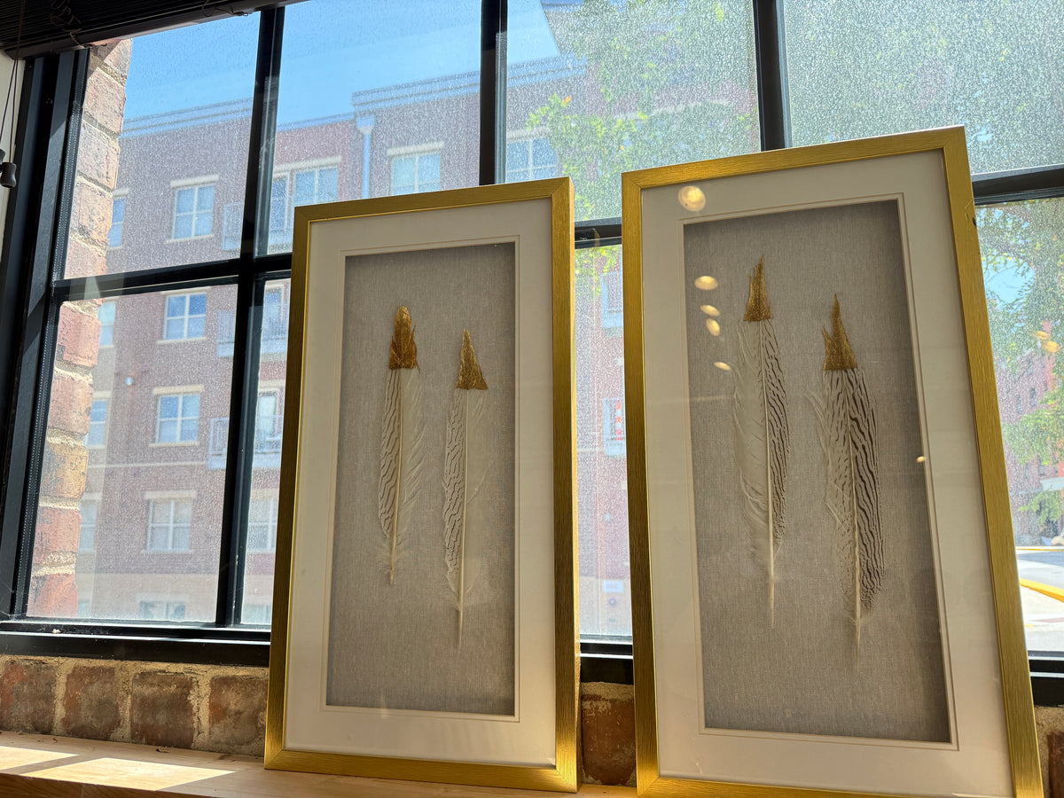 Gold Leaf Wall Art: Set of 2