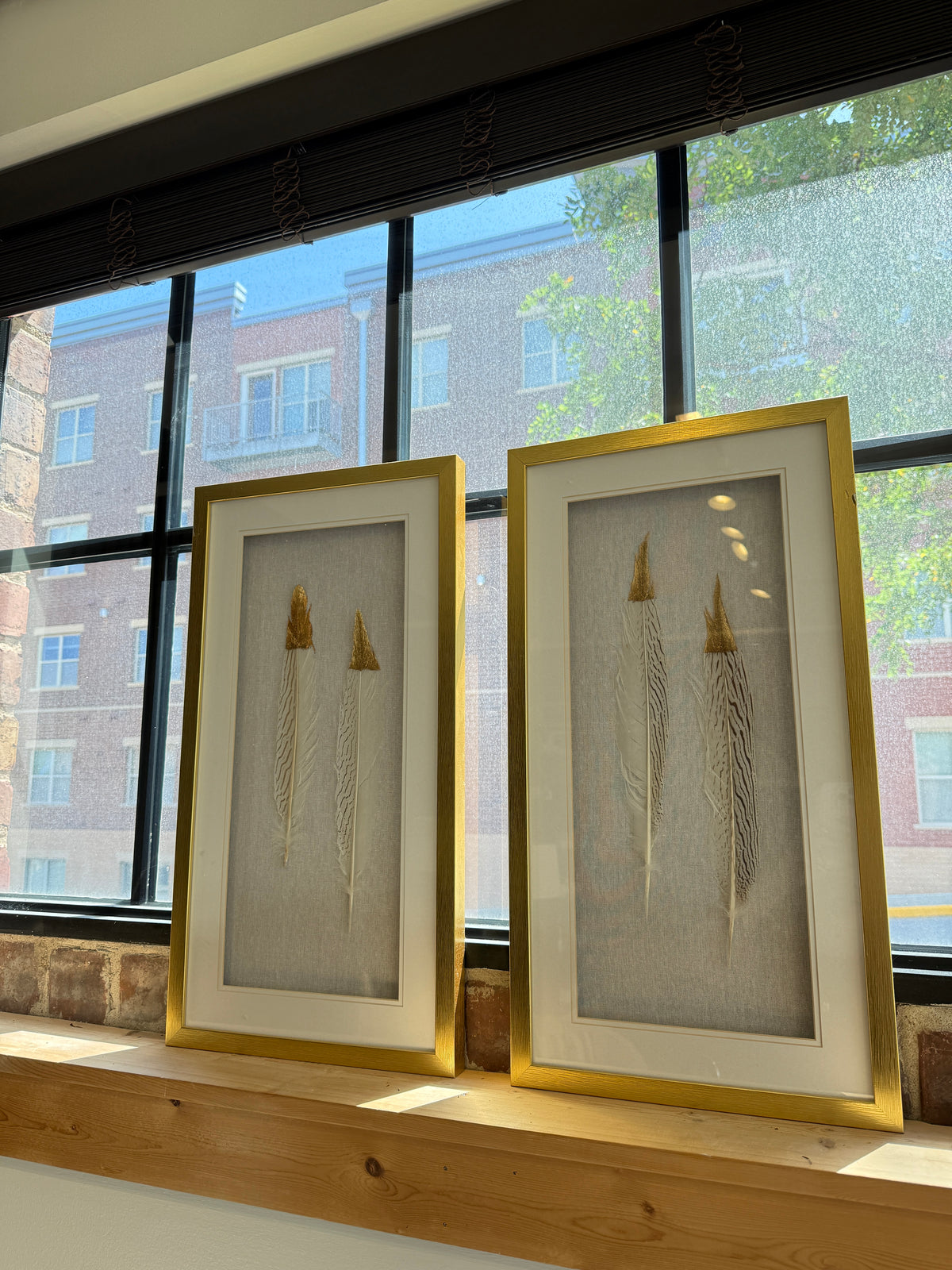 Gold Leaf Wall Art: Set of 2