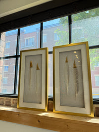 Gold Leaf Wall Art: Set of 2