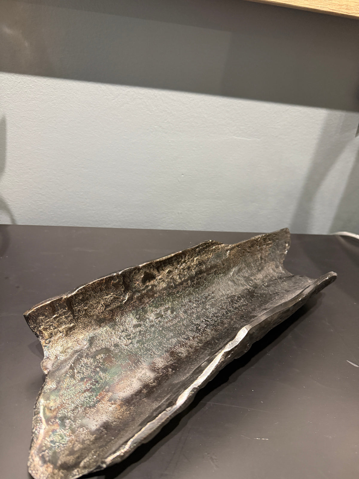 Rustic Textured Metal Tray