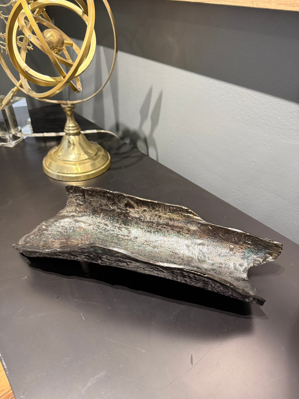 Rustic Textured Metal Tray