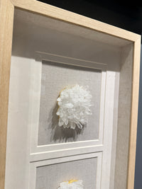 Triple Quartz Crystal Shadow Box Wall Art