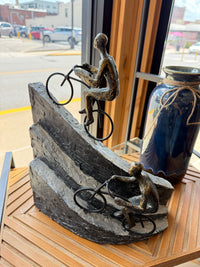 The Bike Climb Metal Sculpture