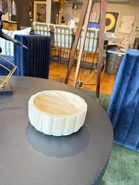 Fluted Wood Decorative Bowl