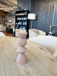Tall Ribbed Pillar Candle
