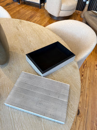 Black and White Pinstripe Box