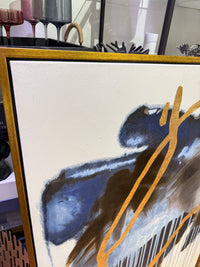 Blue And Gold Abstract Art