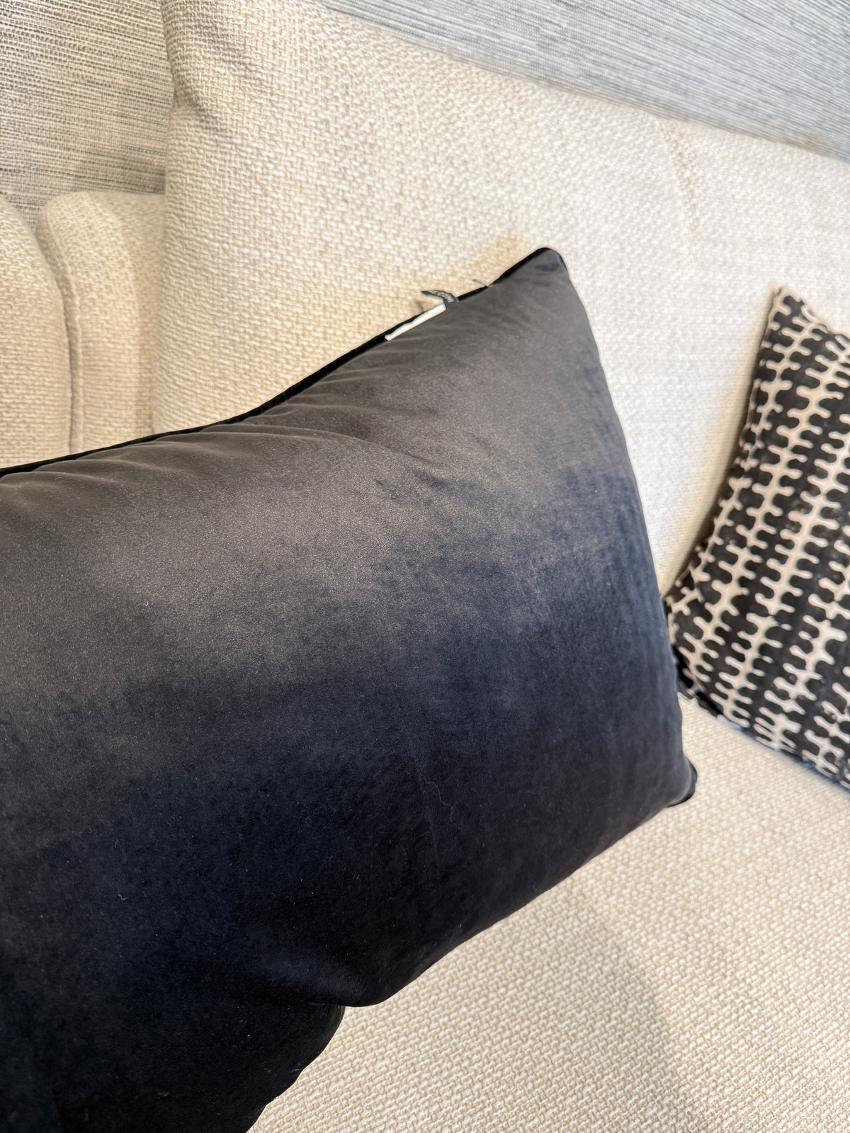 Black and White Ikat Throw Pillow