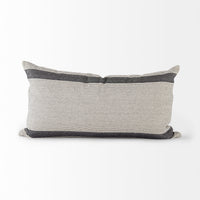 linear accent pillow - grey and beige stripes - home decor for sale 