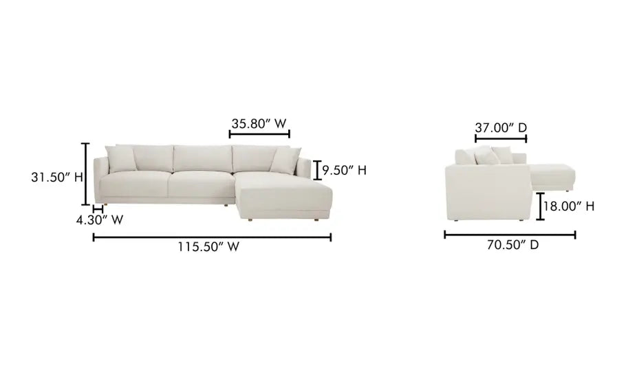Bryn Sectional Right Heritage Cedar Green