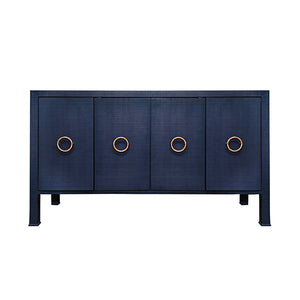 Auburn Grasscloth 4 Door Buffet