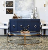 Auburn Grasscloth 4 Door Buffet