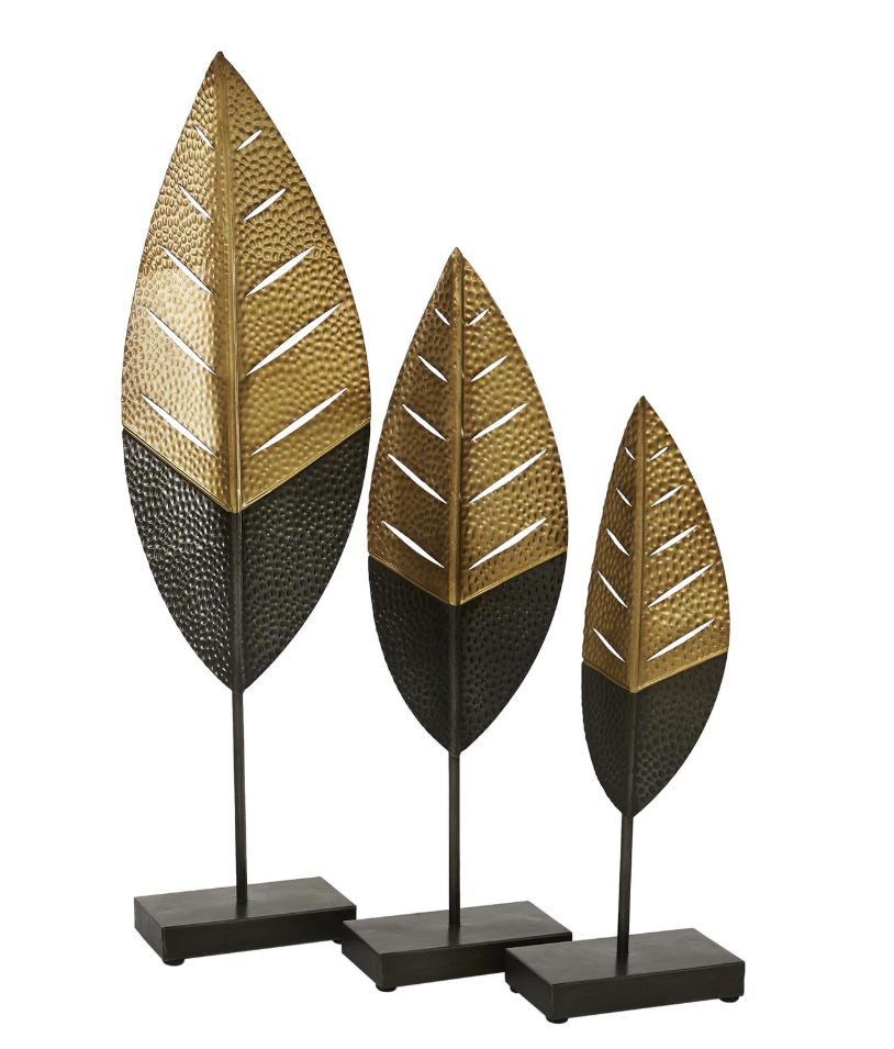Black & Gold Leaf S/3