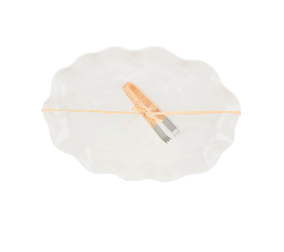 Ruffle Melamine Platter Set
