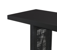 Grier 65" Black Wood w/ Black Cane Console Table